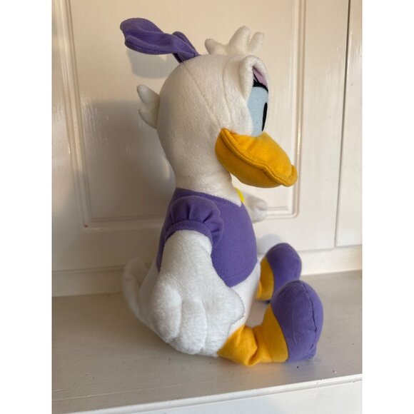 Disney Daisy Duck Plush Toy White Purple Outfit Just Play Collectible Soft Doll - Picture 2 of 5